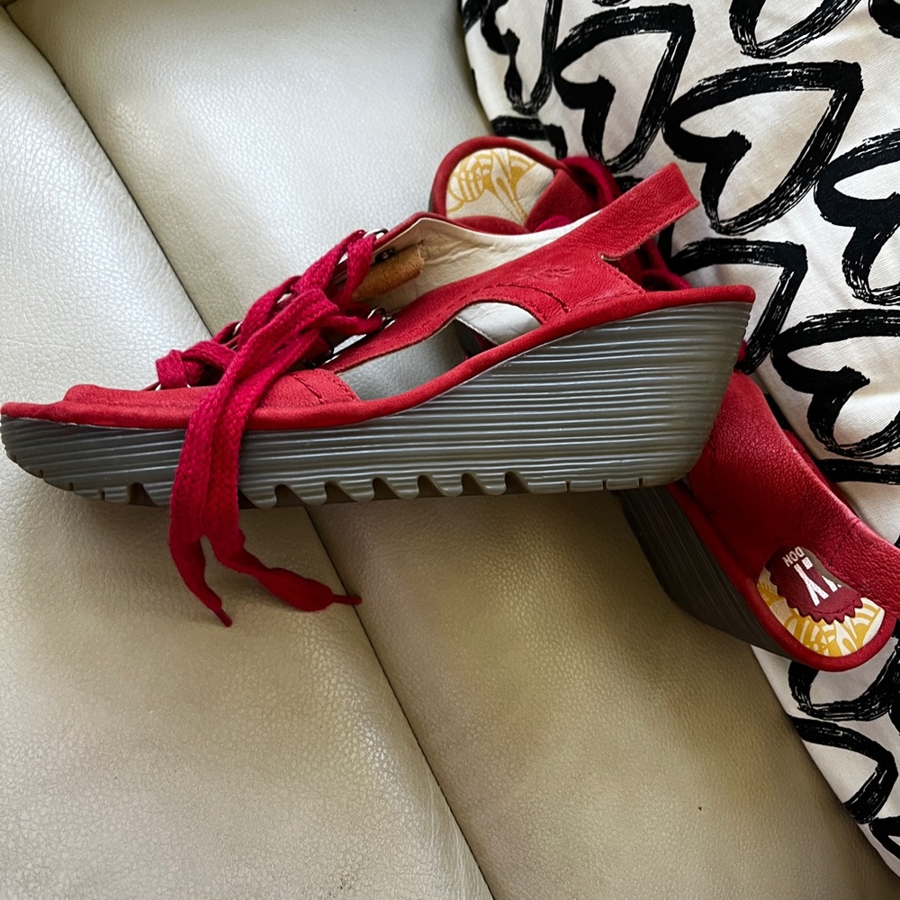 Fly London Red Wedges